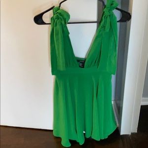 Kelly Green flounce dress
